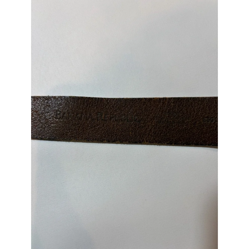 Banana Republic Brown Leather Belt Square Buckle Medium Classic